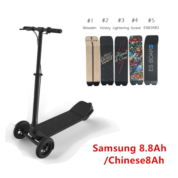 3 Wheels Foldable Electric Scooter Carbon Fiber Skateboard Samsung8.8ah/LG Battery8ah bike Kick Scooter for Children Adult