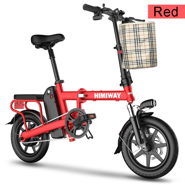 Daibot Electric Bicycle 48V 2 Wheels electric bicycle 14inch Brushless Motor 250W Double Disc Brake System E Bike Scooter Adults