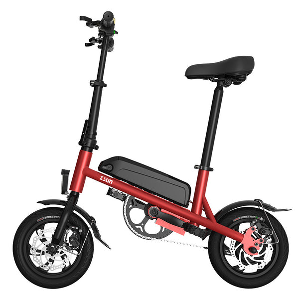 Daibot Mini Electric Bike 12 Inch Two Wheesl 36V Brushless Motor Color Red Portable Folding Electric Bicycle E Bike For Adults