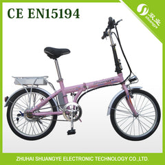 Free Shipping 36v 20" Folding Small E-Bike with Pedal Assistance Electric Bike for Europe