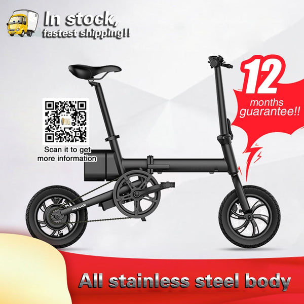 12'' e Bike 36 V Folding Electric Bike For Sale  240W  Battery Mini Bike  Electric Bicycle 5.2AH