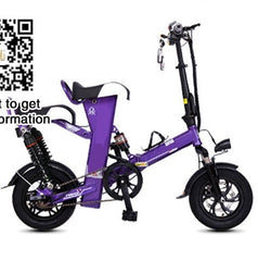 48V 25A  built-in lithium battery bicycle 12 inch mini folding electric bike lady e bike 400W motor