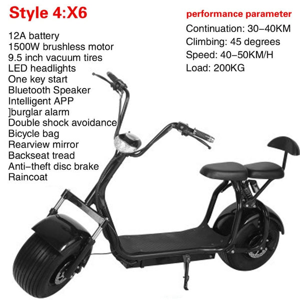 9.5 inch vaccunm Fat tire electric bicycle  bike 1500W motor front and rear suspension 40km