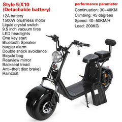 9.5 inch vaccunm Fat tire electric bicycle  bike 1500W motor front and rear suspension 40km