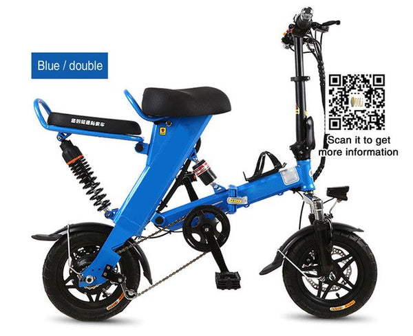 48V 500W 13 A Battery Electric Bike Folding Bike Mini 12'' e Bike With Bucket Or Back Seat Mini Electric Bike