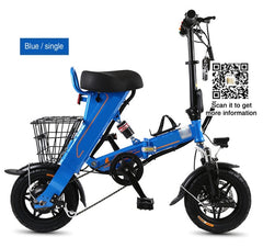 48V 500W 13 A Battery Electric Bike Folding Bike Mini 12'' e Bike With Bucket Or Back Seat Mini Electric Bike