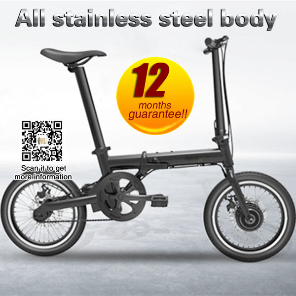 16 inch tire 36V 250w student aluminum alloy folding electric bicycle invisible lithium electric bike