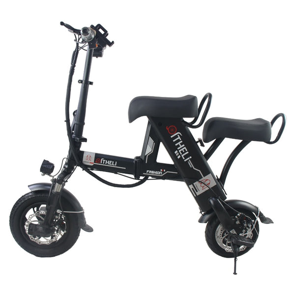 folding electric bike parent-child electric bicycle 12inch 2 people Folding portable ebike lithium battery electric bicycle