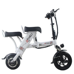 folding electric bike parent-child electric bicycle 12inch 2 people Folding portable ebike lithium battery electric bicycle