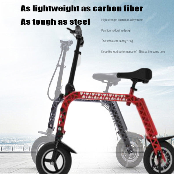 Foldable Electric Bike 36V 250w 10.4AH 45k'm10inch Lithium Battery Bicycle  Aluminium alloy  Ebike