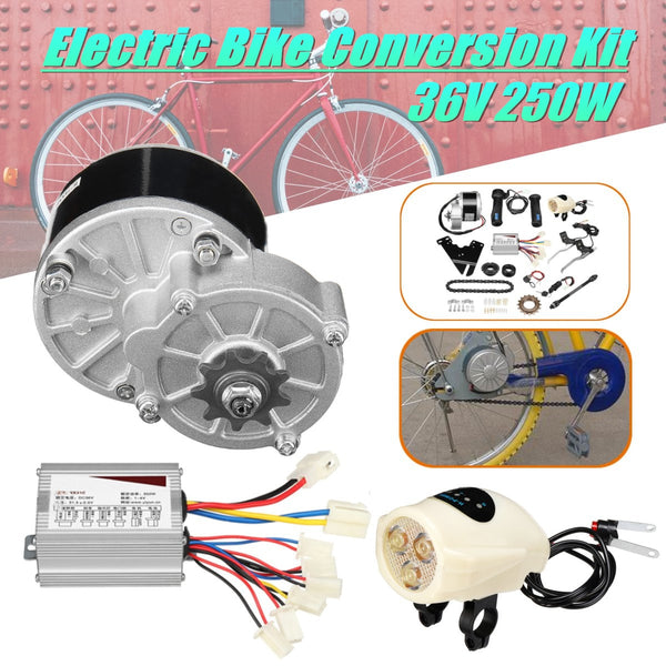 36V 250W Electric Bike Conversion Motor Controller Kit For 22-28 Common Bicycle